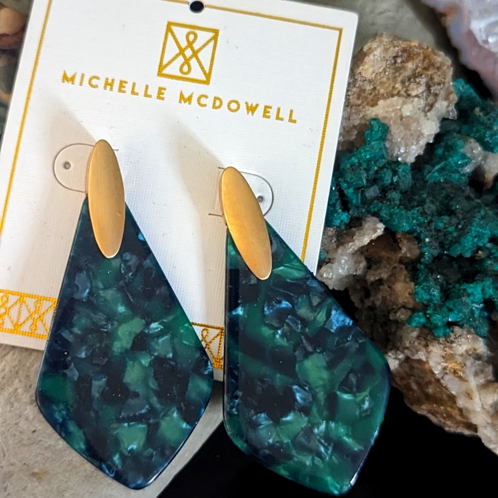 Michelle McDowell Green Paris earrings new with tags
